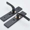 Solid Wood Door Lock Simple Black Household Silent Door Handle GO-SX